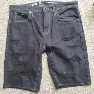 ROGUE Jeans skinny tapered distressed denim shorts